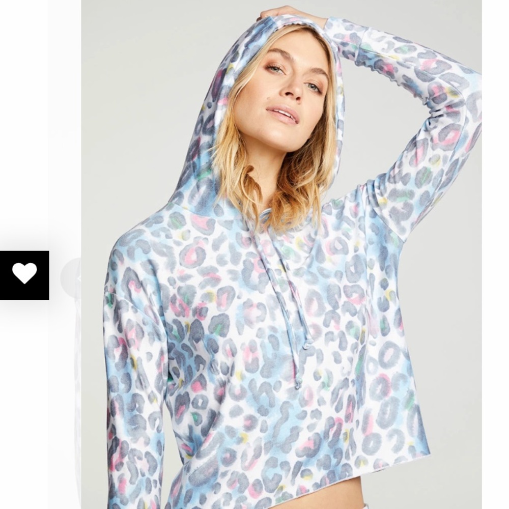 CHASER**Painterly Leopard Supersoft Hoodie**XS**$80